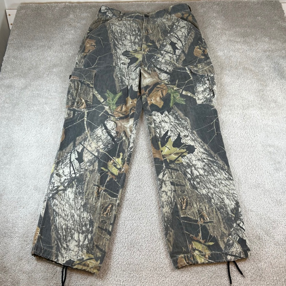 Vintage Mossy Oak Cargo Pants Mens 32x31 Camo FieldStaff Break-Up Tree Utility